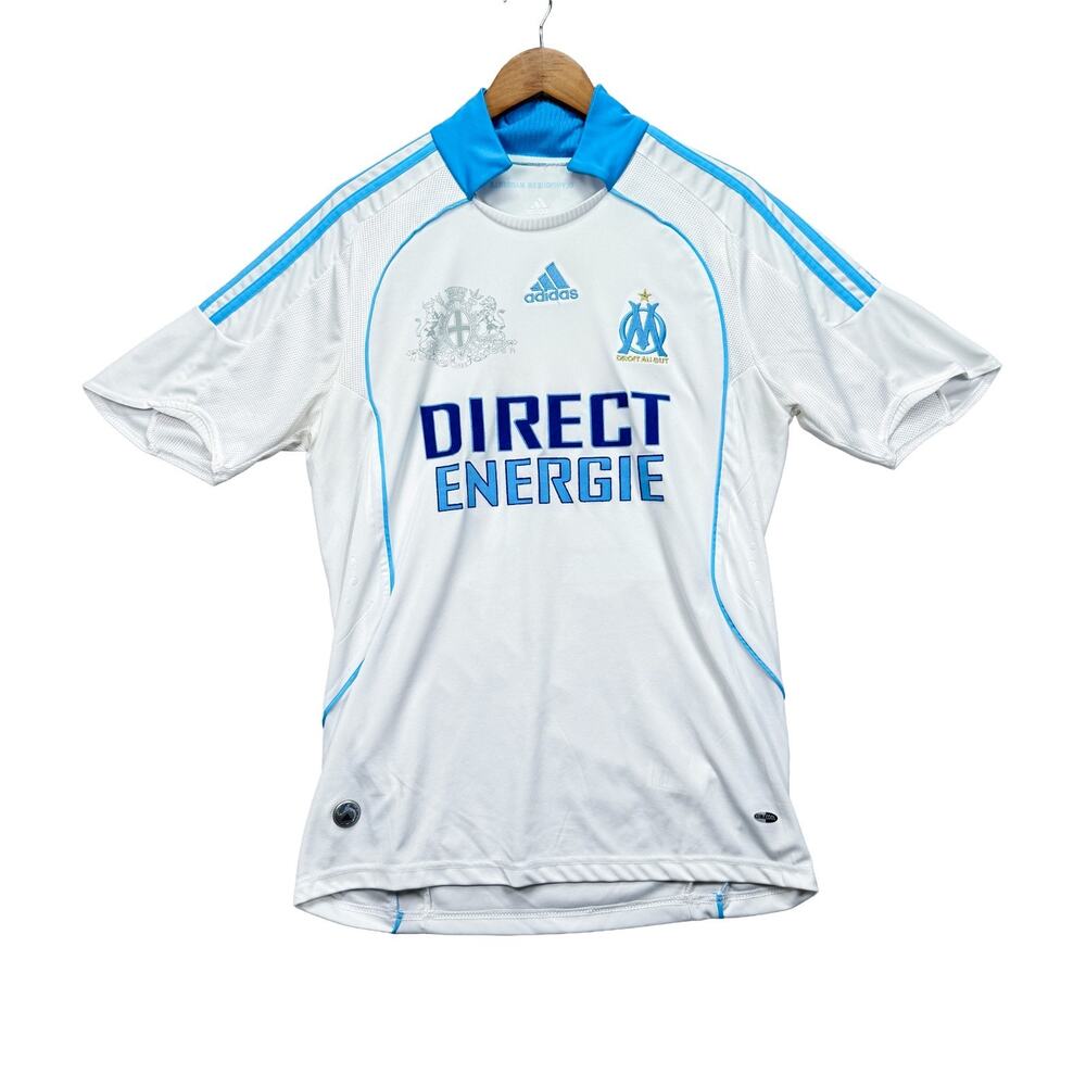 OLYMPIQUE MARSEILLE 2008 2009 HOME SHIRT JERSEY ADIDAS 314635 sz M #30 BENARFA